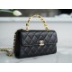 Chanel 22B Enamel Kelly Large Black & Gold Lambskin  