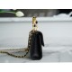 Chanel 22B Enamel Kelly Large Black & Gold Lambskin  