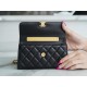 Chanel 22B Enamel Kelly Large Black & Gold Lambskin  