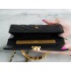 Chanel 22B Enamel Kelly Large Black & Gold Lambskin  