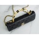 Chanel 22B Enamel Kelly Large Black & Gold Lambskin  