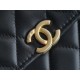 Chanel 22B Enamel Kelly Large Black & Gold Lambskin  