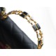 Chanel 22B Enamel Kelly Large Black & Gold Lambskin  