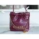 CHANEL 23S Spring/Summer New 22 Mini Bag Burgundy Purple Calfskin  