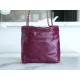 CHANEL 23S Spring/Summer New 22 Mini Bag Burgundy Purple Calfskin  