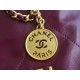 CHANEL 23S Spring/Summer New 22 Mini Bag Burgundy Purple Calfskin  