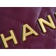 CHANEL 23S Spring/Summer New 22 Mini Bag Burgundy Purple Calfskin  