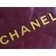 CHANEL 23S Spring/Summer New 22 Mini Bag Burgundy Purple Calfskin  