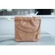 CHANEL 23S Spring/Summer New 22 Mini Bag Caramel Milk Tea Calfskin  