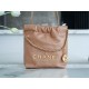 CHANEL 23S Spring/Summer New 22 Mini Bag Caramel Milk Tea Calfskin  