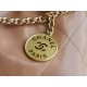 CHANEL 23S Spring/Summer New 22 Mini Bag Caramel Milk Tea Calfskin  