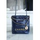 CHANEL 23S Spring/Summer New 22 Mini Bag Navy Blue Calfskin  