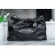 CHANEL 24C Horizontal 22 Bag Black with Silver Hardware  