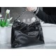 CHANEL 24C Horizontal 22 Bag Black with Silver Hardware  