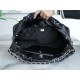 CHANEL 24C Horizontal 22 Bag Black with Silver Hardware  