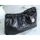 CHANEL 24C Horizontal 22 Bag Black with Silver Hardware  