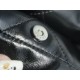 CHANEL 24C Horizontal 22 Bag Black with Silver Hardware  