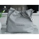 CHANEL 22P Bag Grey with Silver Hardware Medium  