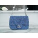 CHANEL 23P Camellia Denim Flap Bag  