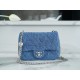 CHANEL 23P Camellia Denim Flap Bag  