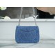 CHANEL 23P Camellia Denim Flap Bag  