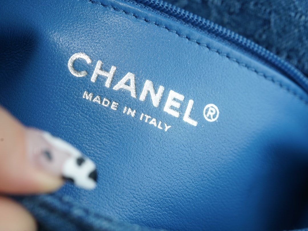 CHANEL 23P Camellia Denim Flap Bag  