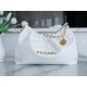 CHANEL 24C Horizontal 22 Bag White with Gold Hardware  