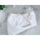 CHANEL 24C Horizontal 22 Bag White with Gold Hardware  