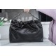 CHANEL 24C Horizontal 22 Bag Black with Silver Hardware  