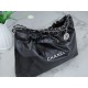 CHANEL 24C Horizontal 22 Bag Black with Silver Hardware  