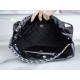 CHANEL 24C Horizontal 22 Bag Black with Silver Hardware  