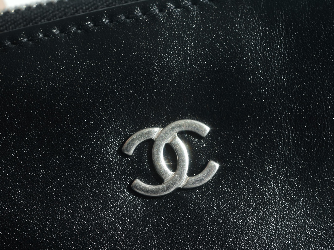 CHANEL 24C Horizontal 22 Bag Black with Silver Hardware  