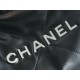 CHANEL 24C Horizontal 22 Bag Black with Silver Hardware  