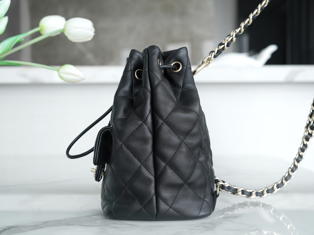 CHANEL 23B Atelier Backpack Black Calfskin