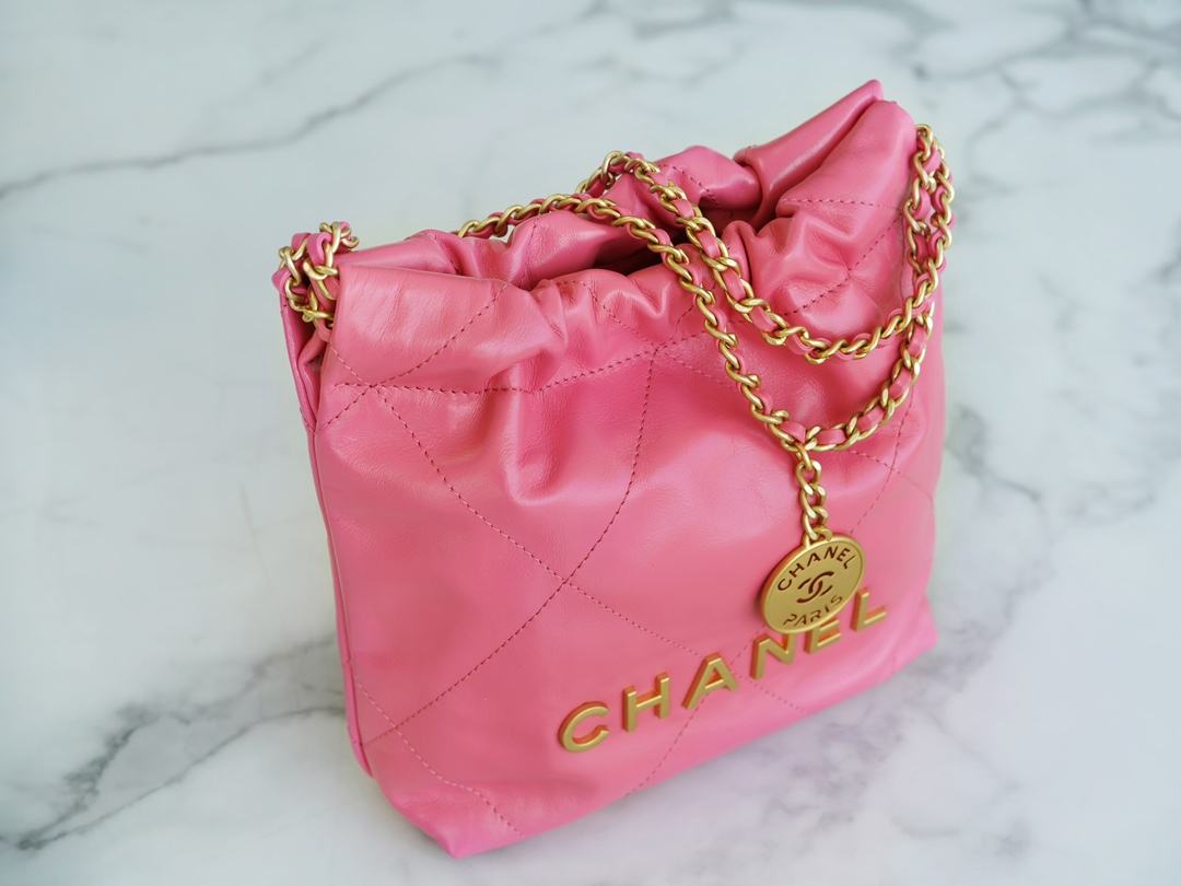 Chanel 23S Spring/Summer New 22 Mini Bag, Coral Pink, Calfskin  