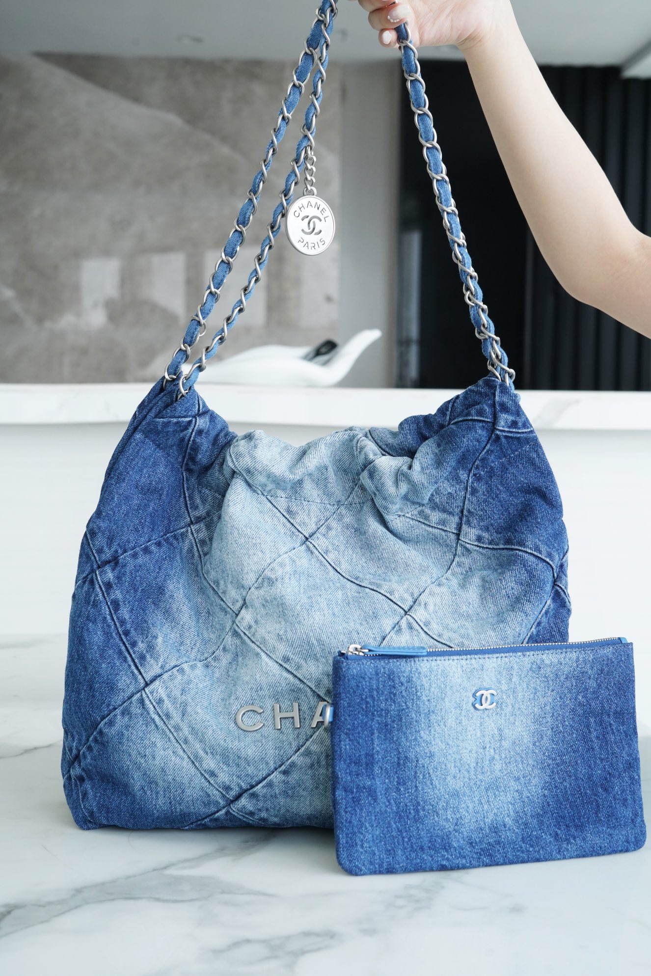 Chanel Denim 22 Bag, Small  