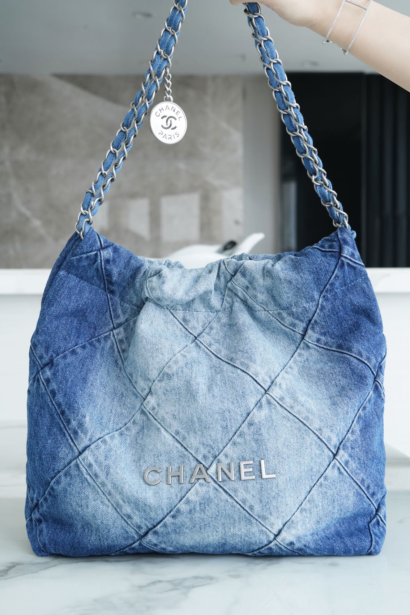 Chanel Denim 22 Bag, Small  