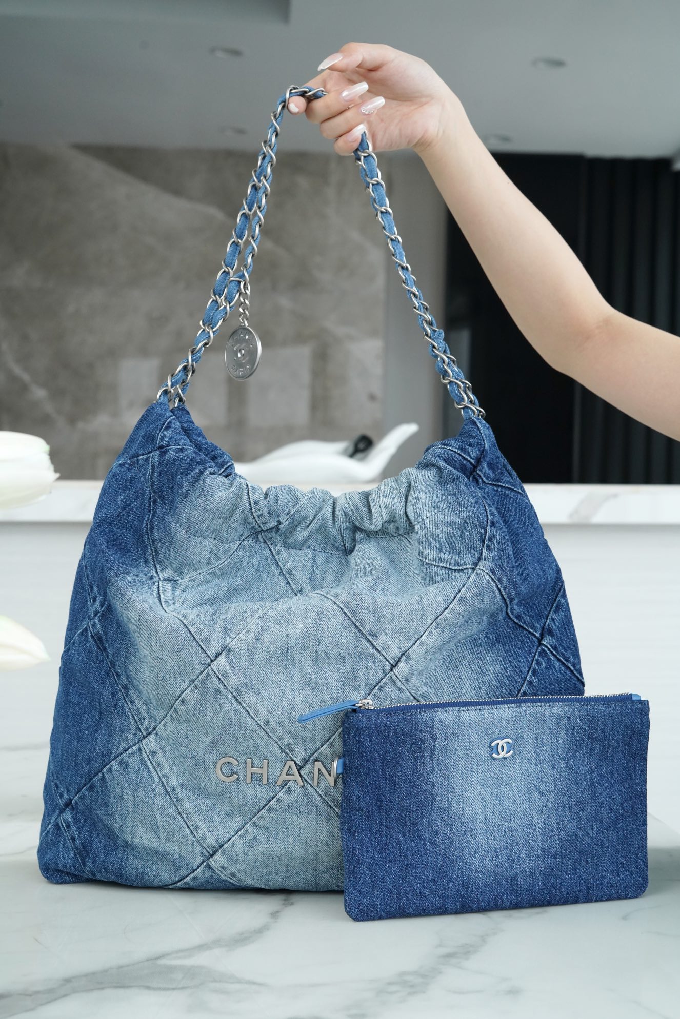 Chanel Denim 22 Bag, Medium  