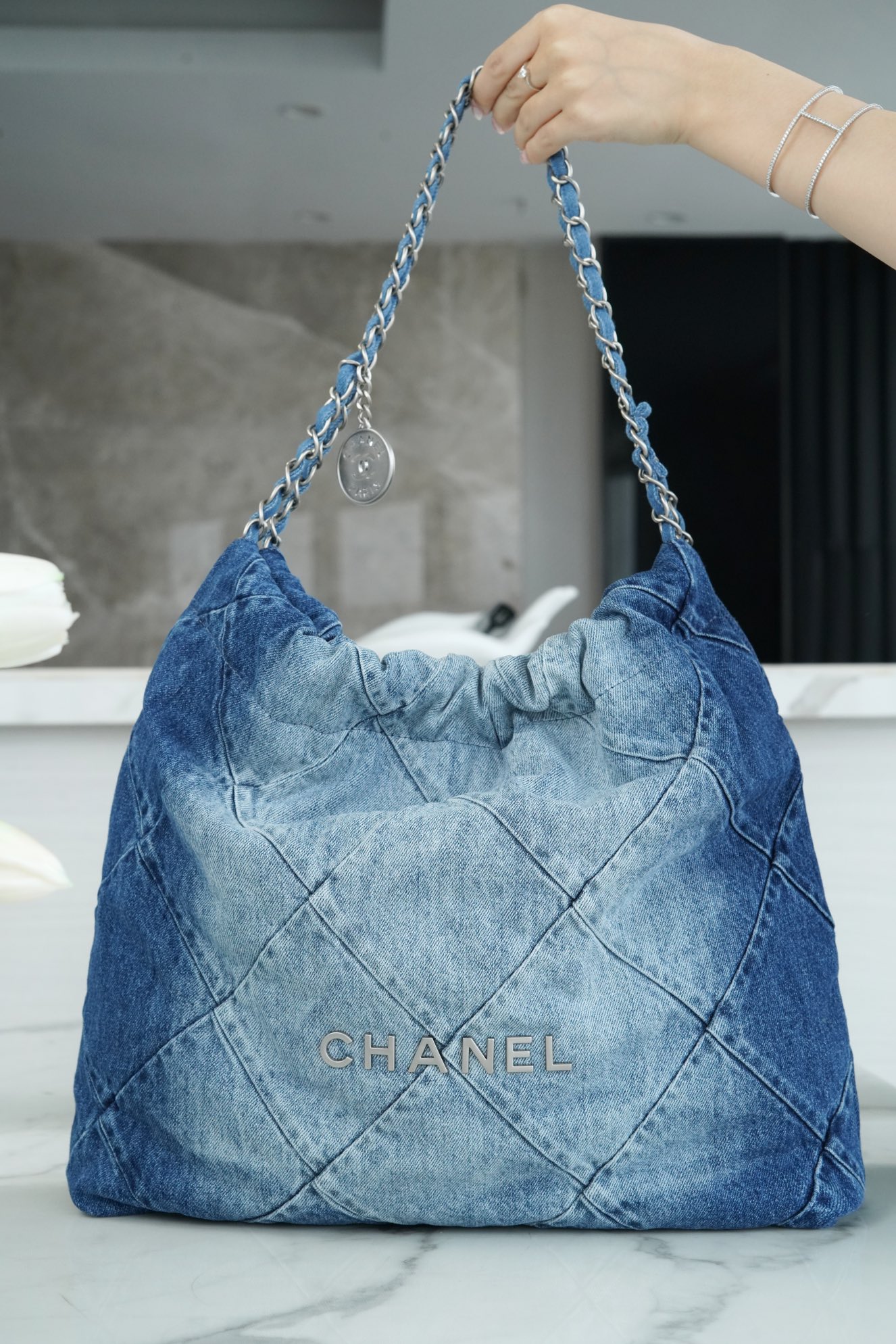 Chanel Denim 22 Bag, Medium  