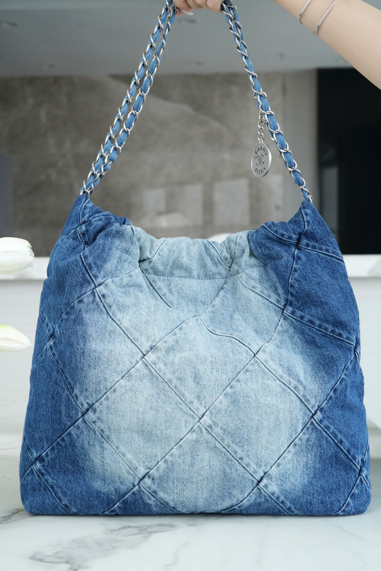 Chanel Denim 22 Bag, Medium  