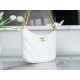 Chanel 23A Hobo Shoulder Bag, White  