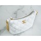 Chanel 23A Hobo Shoulder Bag, White  