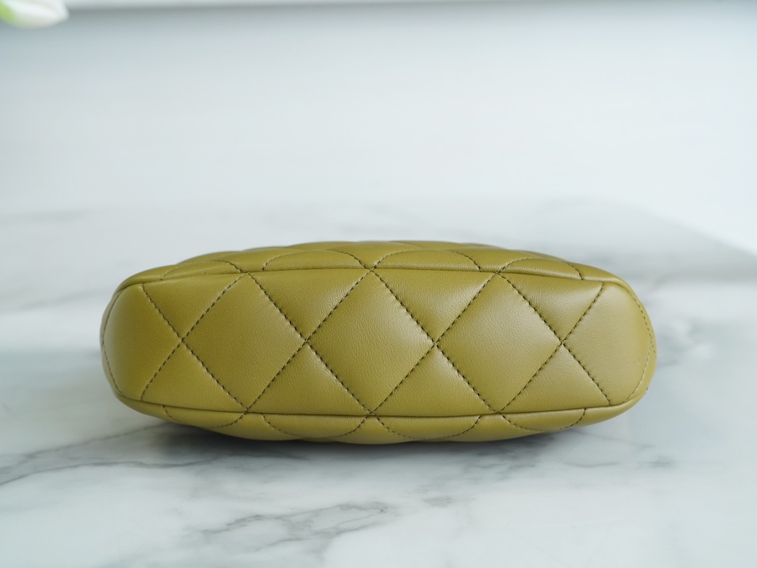 Chanel 23A Hobo Shoulder Bag, Mustard Green  