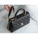 Chanel Coco Handle Small Bag, Black Calfskin  