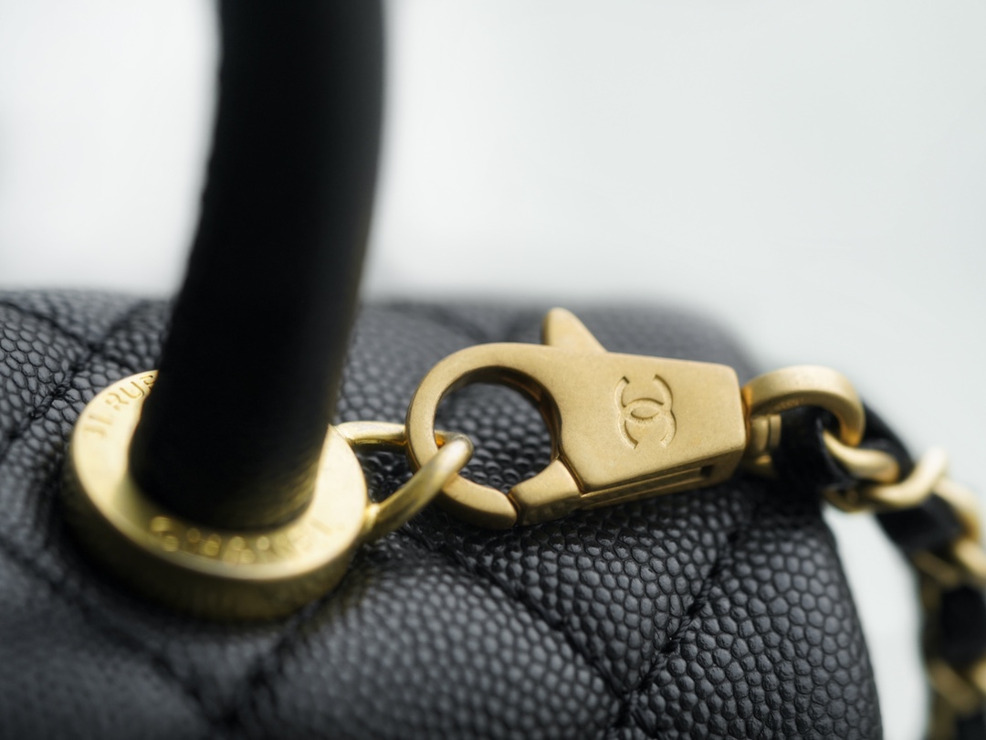 Chanel Coco Handle Small Bag, Black Calfskin  