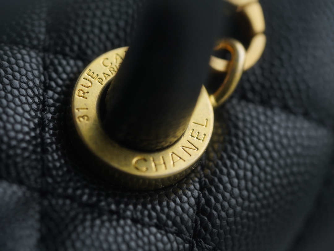 Chanel Coco Handle Small Bag, Black Calfskin  