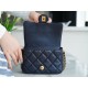 Chanel 21/22 Bullet Shell Square Flap Bag, Pearlescent Black Blue  