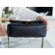 Chanel 21/22 Bullet Shell Square Flap Bag, Pearlescent Black Blue  