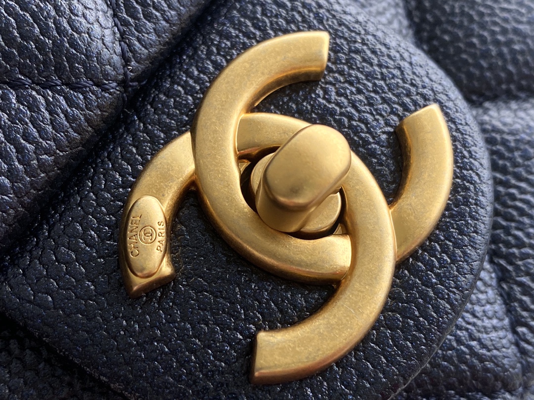 Chanel 21/22 Bullet Shell Square Flap Bag, Pearlescent Black Blue  