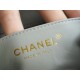 Chanel 22C Metallic Ball Square Flap Bag, Gray Green, Gold Ball  